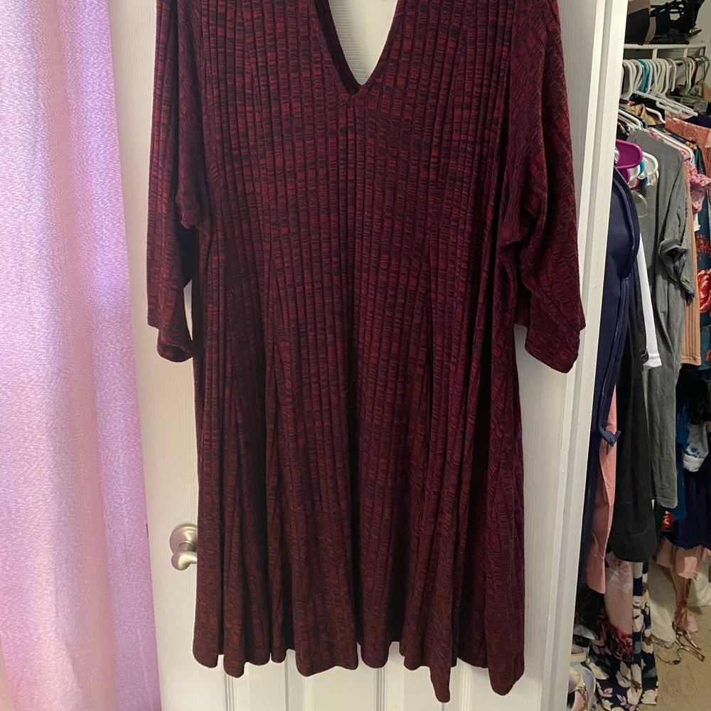 Red keyhole swing dress torrid size 6